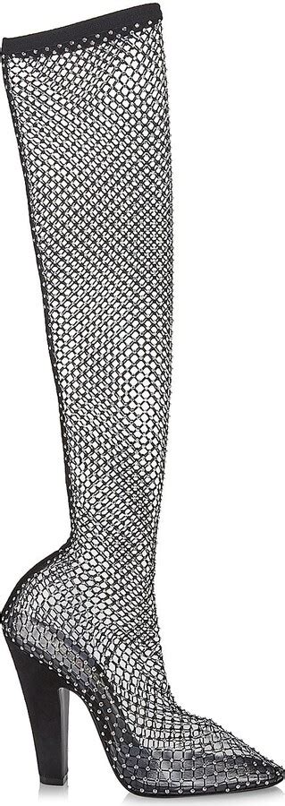 saint laurent koller mesh boots.